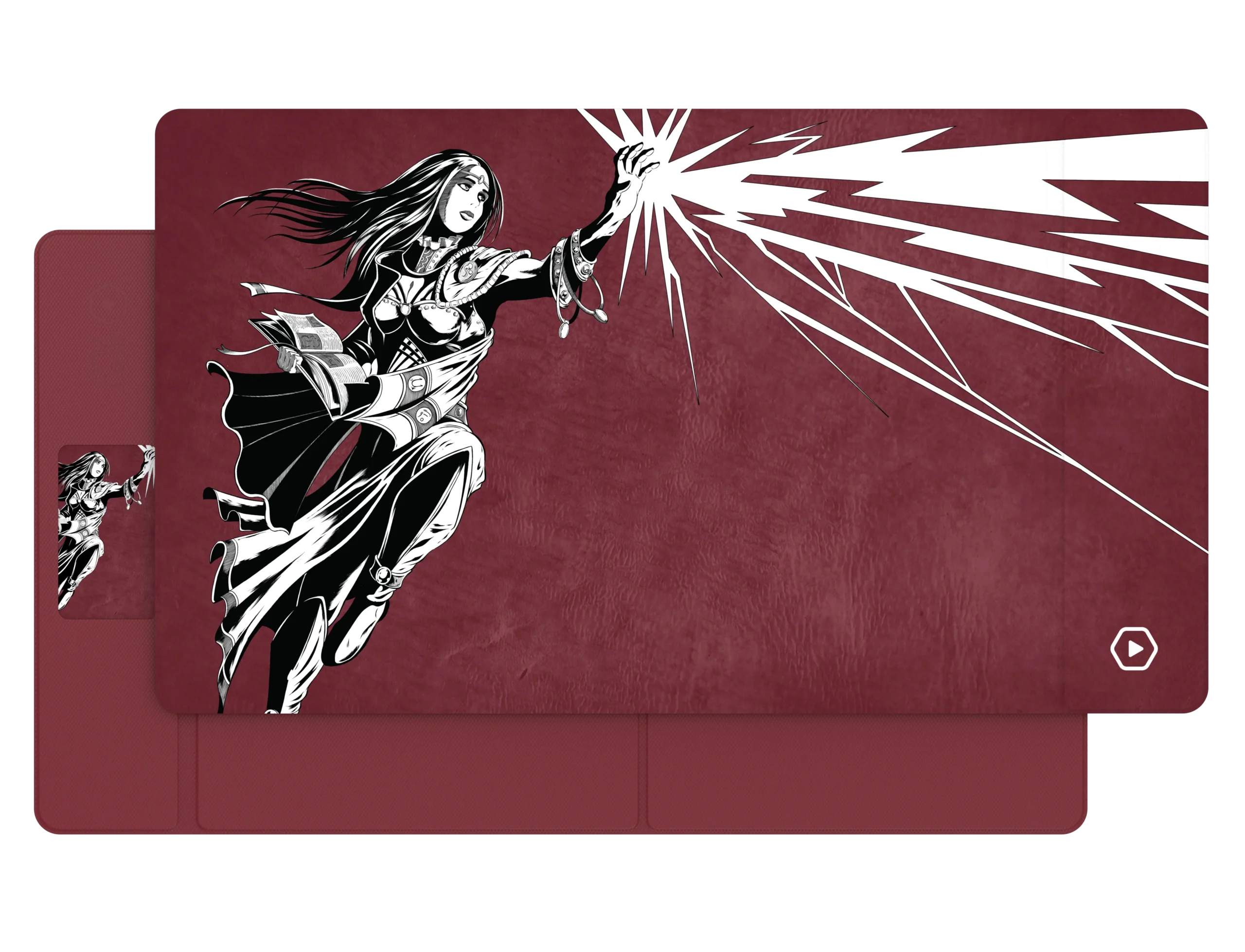 ETB PLAYMAT ART MASTERS - Lightning Bolt by Phil Stone – HEAVY PLAY - Image 3