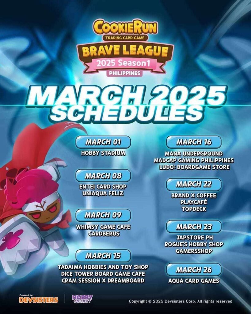 March Brave League Schedule