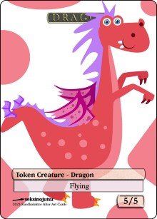 Dragon 5/5 (B) Token - Foil