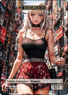 Human 1/1 (B) Token - Foil